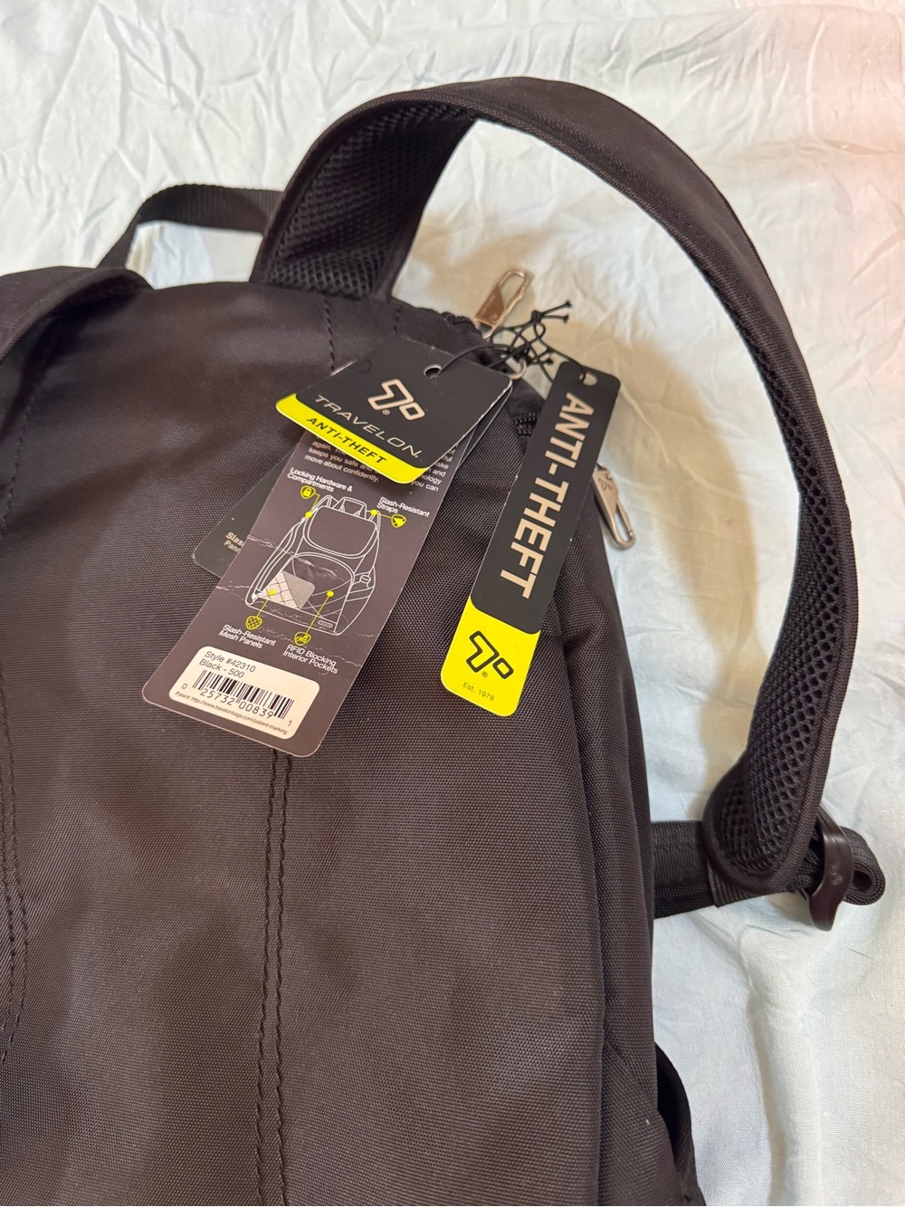 Travelon Black Anti-Theft Men's Backpack